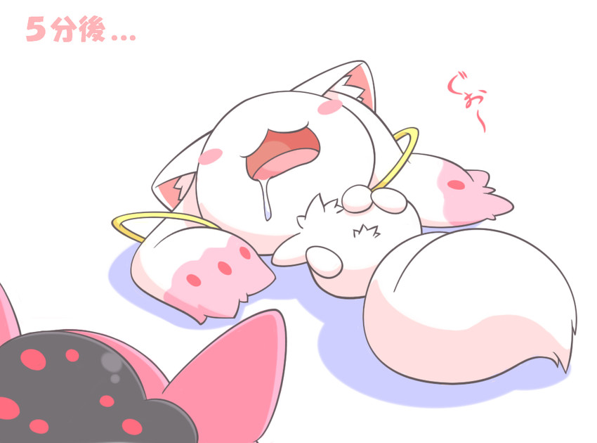 kyubey and charlotte (mahou shoujo madoka magica) drawn by nettsuu