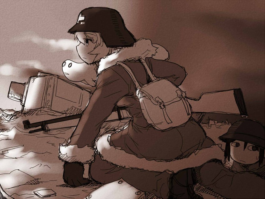 chito, yuuri, and nuko (shoujo shuumatsu ryokou) drawn by sakaki_imasato