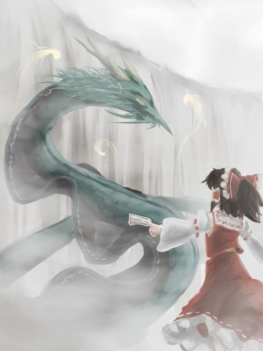 hakurei reimu and keiga (touhou and 1 more) drawn by ruku_rx