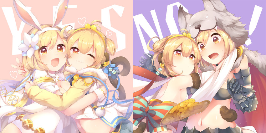djeeta, andira, sage, and berserker (granblue fantasy) drawn by kaenuco