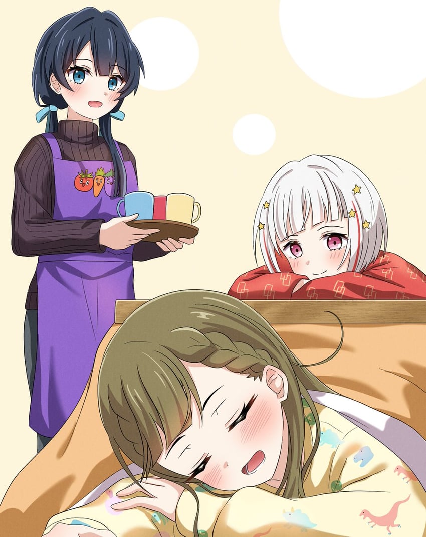 murano sayaka, yugiri tsuzuri, and kachimachi kosuzu (love live! and 1 more) drawn by katanashi_(ktnsh_popu)