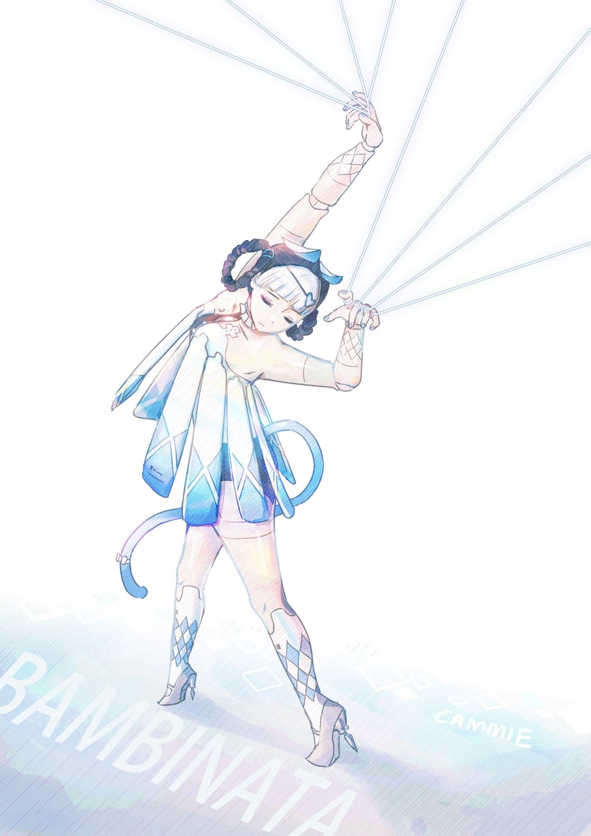 bambinata and bambinata: vitrum (punishing: gray raven) drawn by camm_sandwich