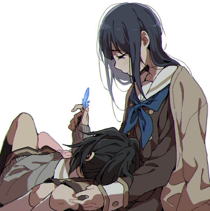yoroizuka mizore and kasaki nozomi (hibike! euphonium and 1 more) drawn by ree_(re-19)