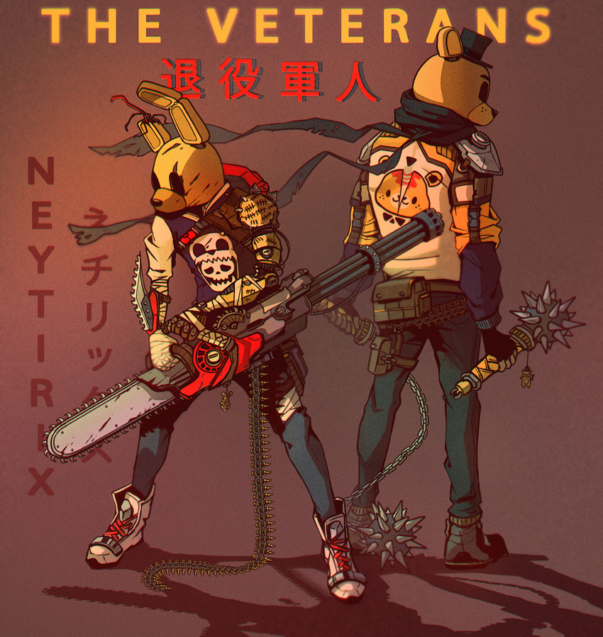 springtrap and golden freddy (five nights at freddy's and 1 more) drawn by neytirix