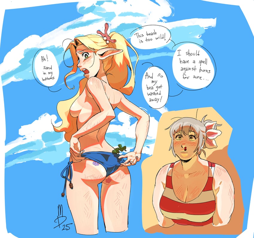 marcille donato and falin touden (dungeon meshi) drawn by mmmmuda