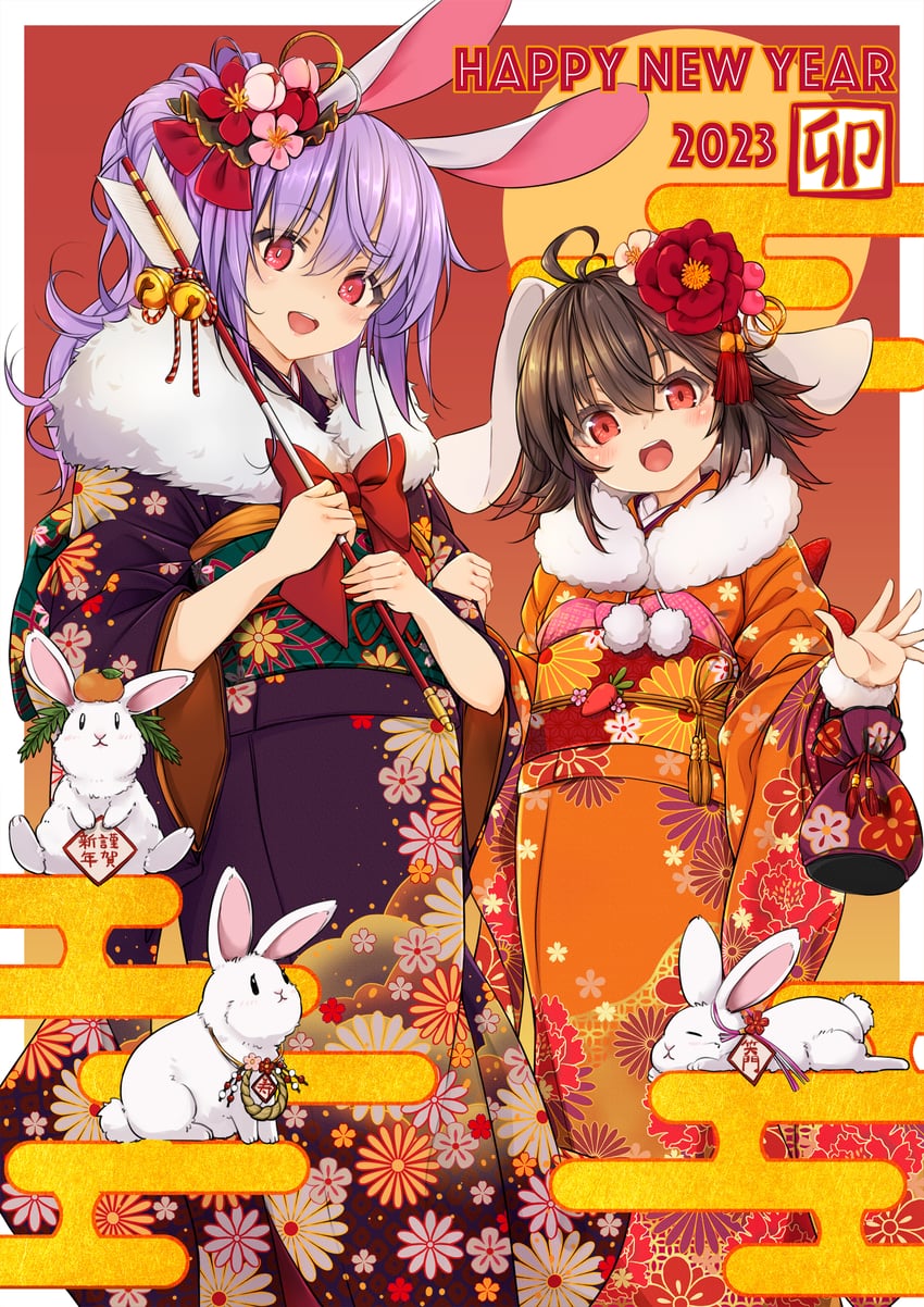 reisen udongein inaba and inaba tewi (touhou) drawn by .sin