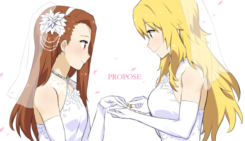 hoshii miki and minase iori (idolmaster) drawn by hisakawa_riho
