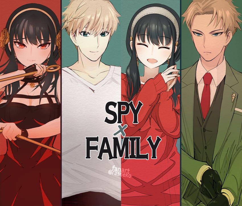 yor briar and twilight (spy x family) drawn by rasneko