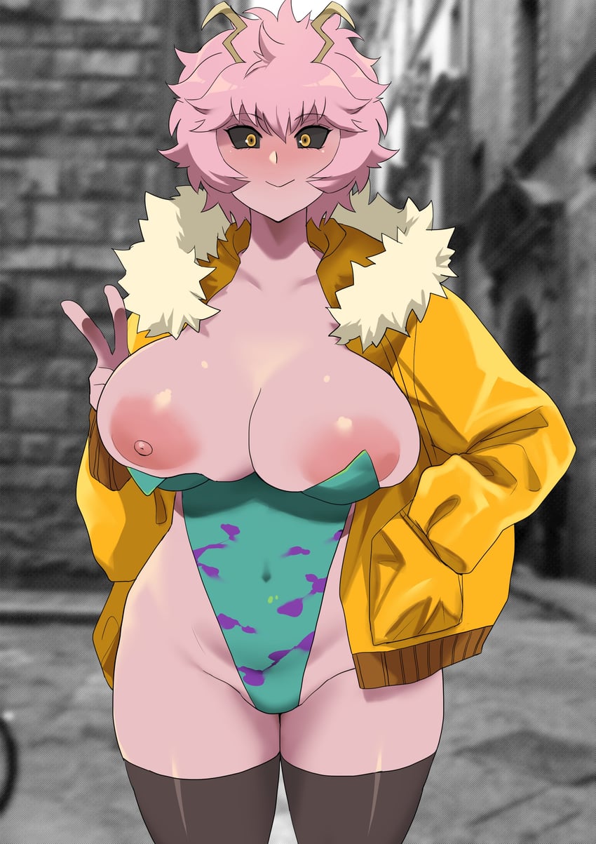 ashido mina (boku no hero academia) drawn by minakami_(flyingman555)