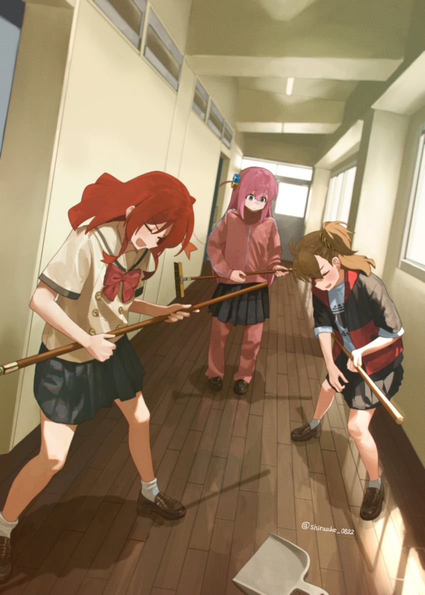 gotoh hitori, kita ikuyo, and ooyama nene (bocchi the rock!) drawn by shirasuke_0822