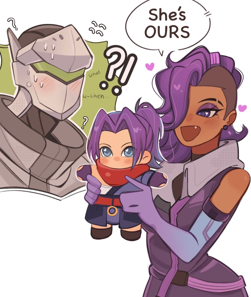 psylocke, sombra, and genji (marvel and 4 more) drawn by kaiwankon