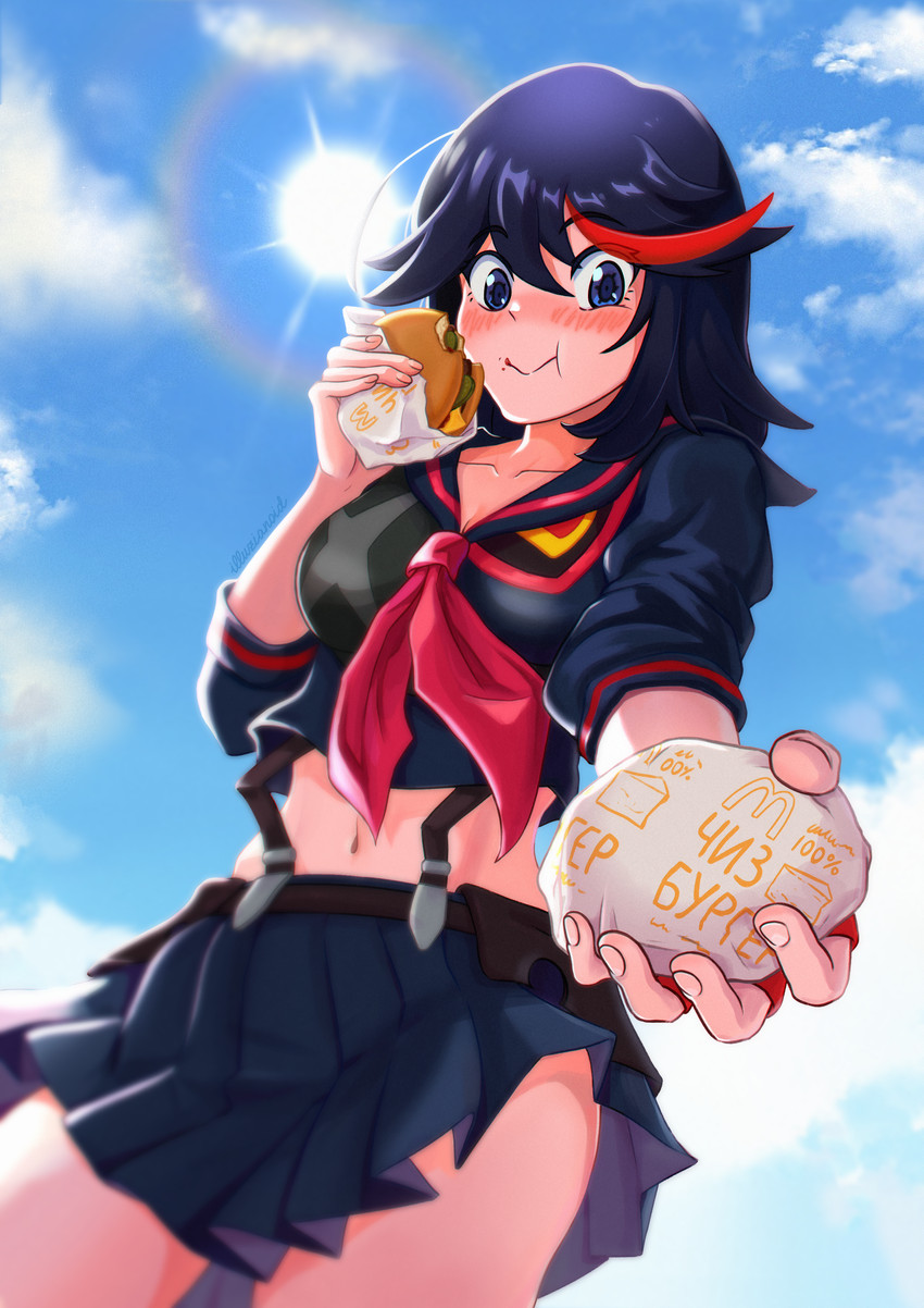 matoi ryuuko and senketsu (kill la kill and 1 more) drawn by illuzianoid