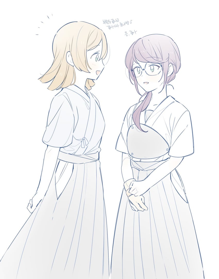 daiba nana and hoshimi junna (shoujo kageki revue starlight) drawn by nanangel_banana