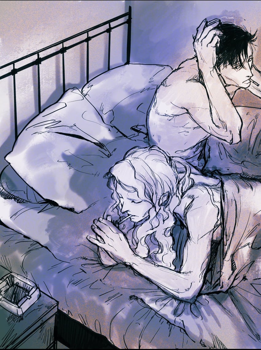 hinrigh biganduffno and ken'i wang (hunter x hunter) drawn by almostghost