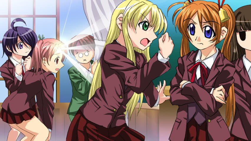 kagurazaka asuna, miyazaki nodoka, konoe konoka, negi springfield, sasaki makie, and 3 more (mahou sensei negima! and 1 more) drawn by sanshita