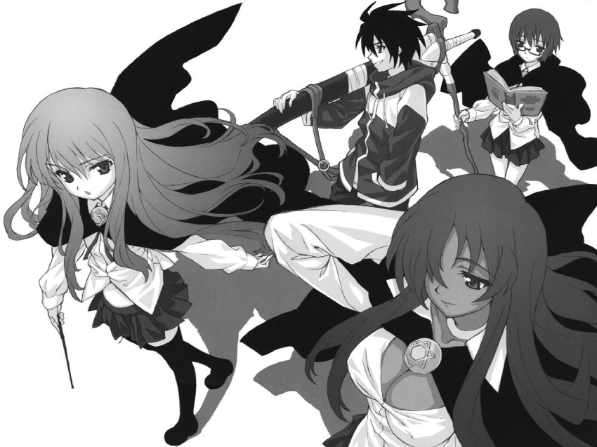 louise francoise le blanc de la valliere, tabitha, hiraga saito, and kirche augusta frederica von anhalt zerbst (zero no tsukaima)