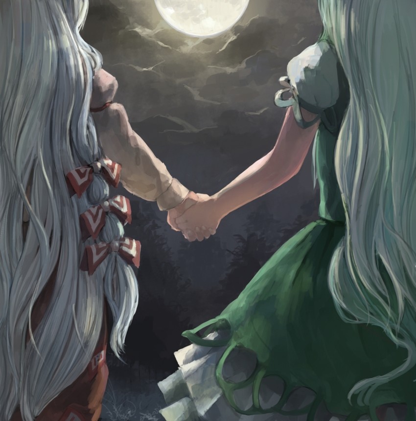 fujiwara no mokou, kamishirasawa keine, and ex-keine (touhou and 1 more) drawn by ichiba_youichi