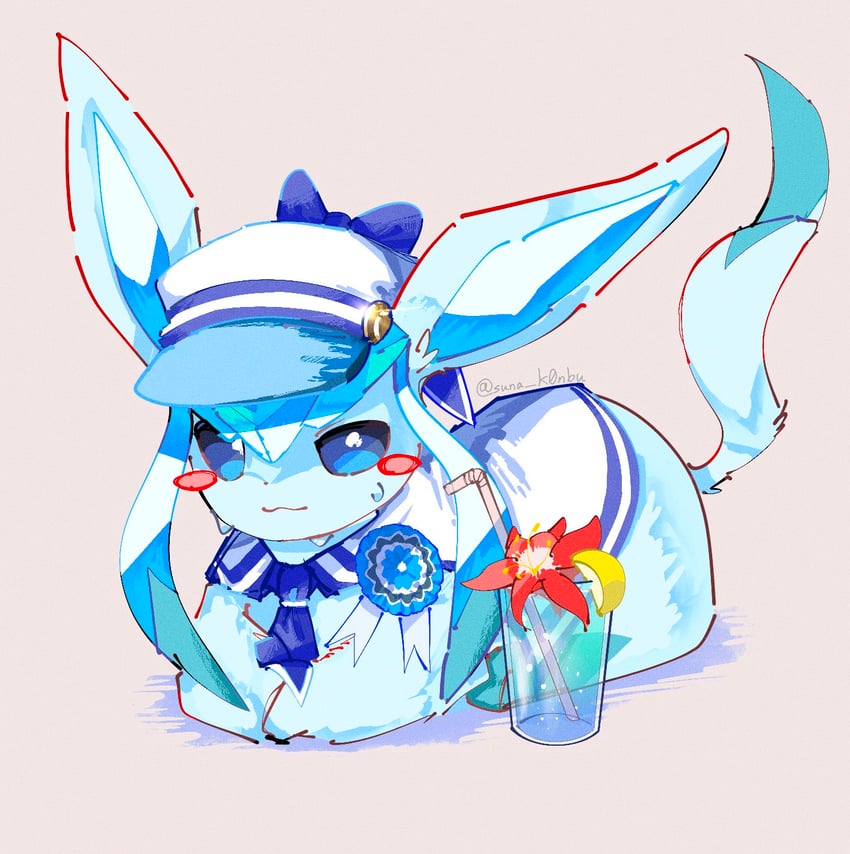 glaceon (pokemon and 1 more) drawn by suna_k0nbu