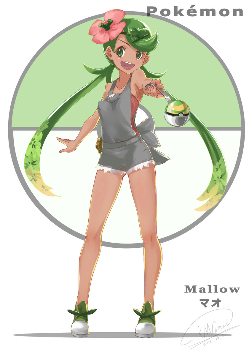 mallow (pokemon and 1 more) drawn by shou_mai