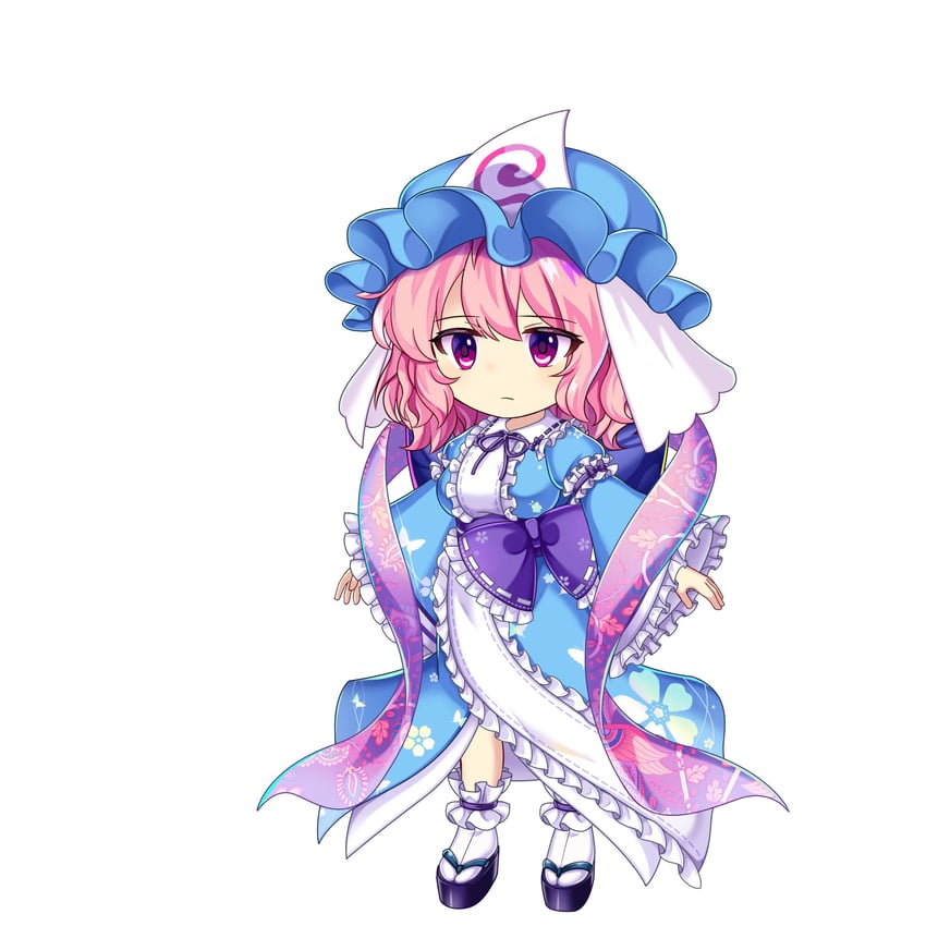 saigyouji yuyuko (touhou and 1 more) drawn by rotte_(1109)