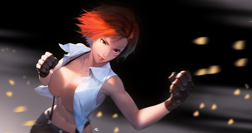 vanessa (the king of fighters) drawn by woo_jin_lee