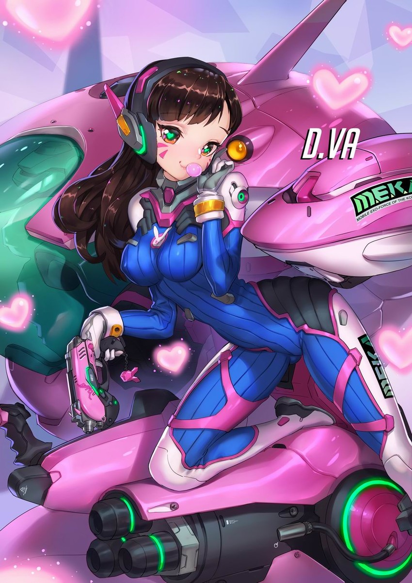 d.va (overwatch and 1 more) drawn by mhk_(mechamania)