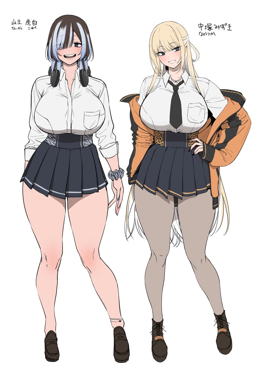 nakatsuka mizuki and sannou kohaku (original) drawn by amano_don
