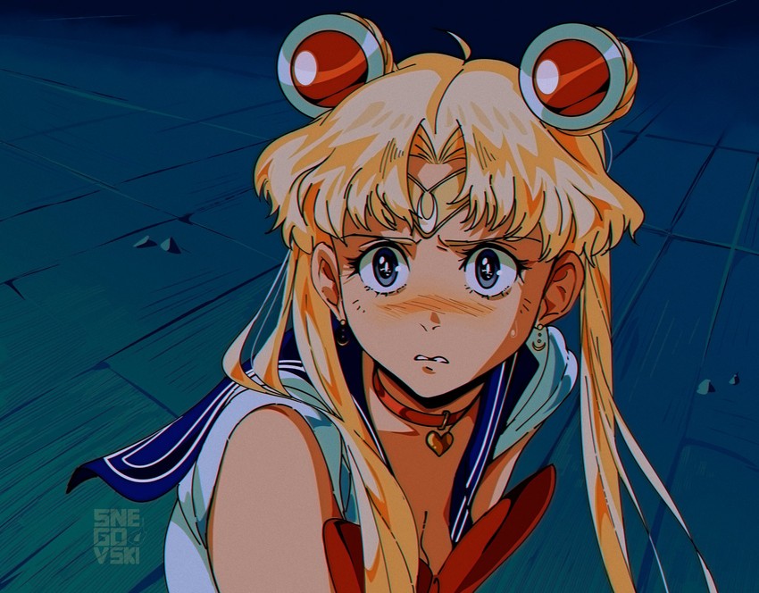 tsukino usagi and sailor moon (bishoujo senshi sailor moon and 1 more) drawn by snegovski