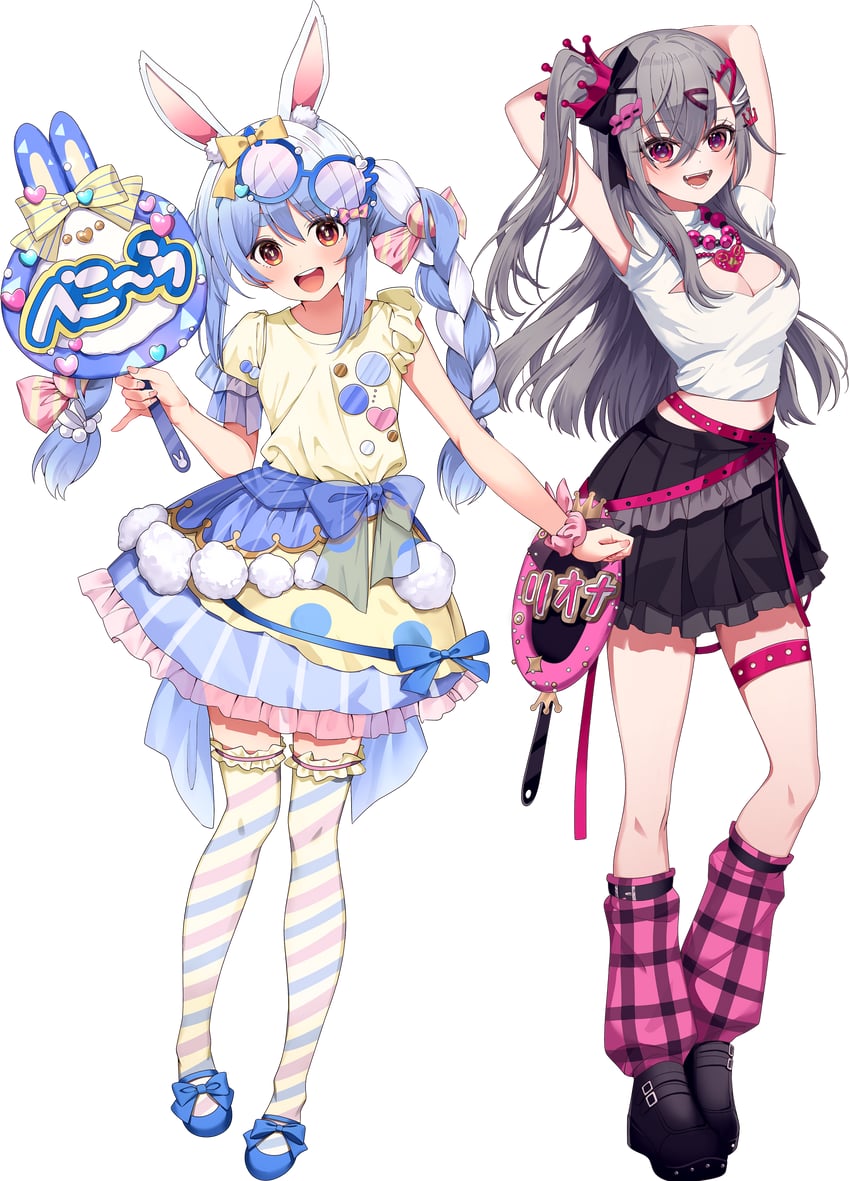 usada pekora and isaki riona (hololive and 1 more)
