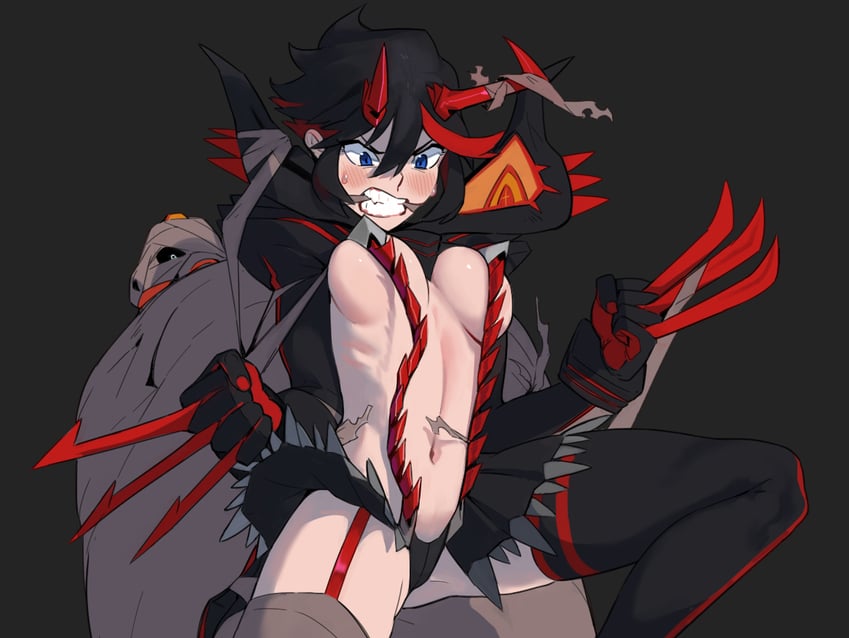 matoi ryuuko and senketsu (kill la kill) drawn by hong_doo