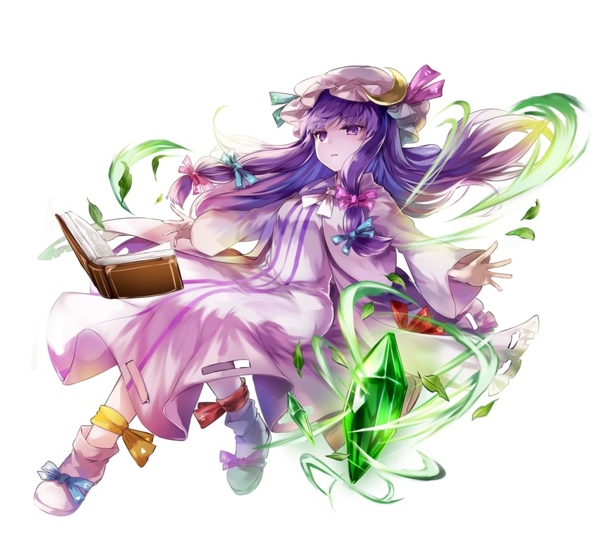 patchouli knowledge (touhou and 1 more) drawn by kutsuki_kai