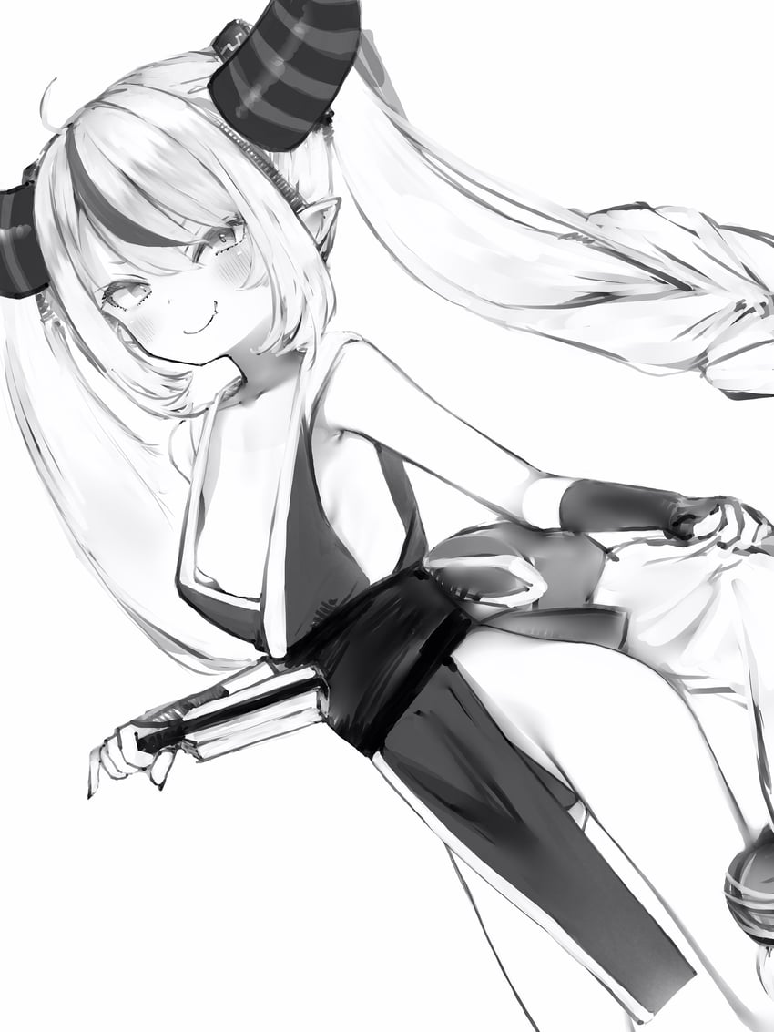 shiranui mai and la+ darknesss (hololive and 1 more) drawn by nanashi_(nlo)