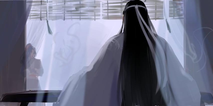 wei wuxian and lan wangji (modao zushi) drawn by xianduguaitan