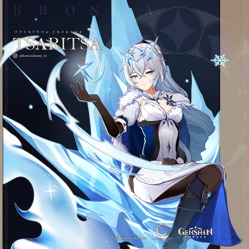 bronya zaychik (genshin impact and 3 more) drawn by kawa.takumi_21