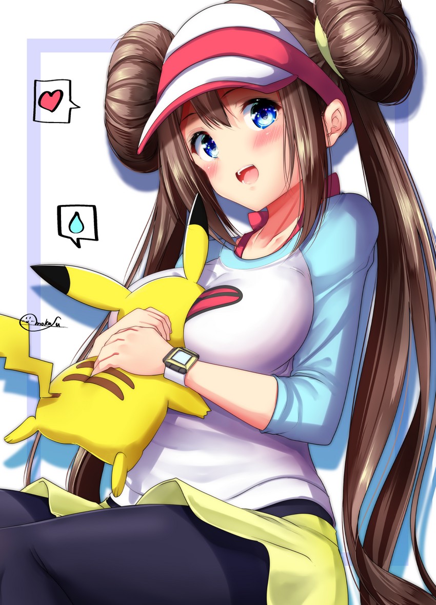 pikachu and rosa (pokemon and 1 more) drawn by mokufuu