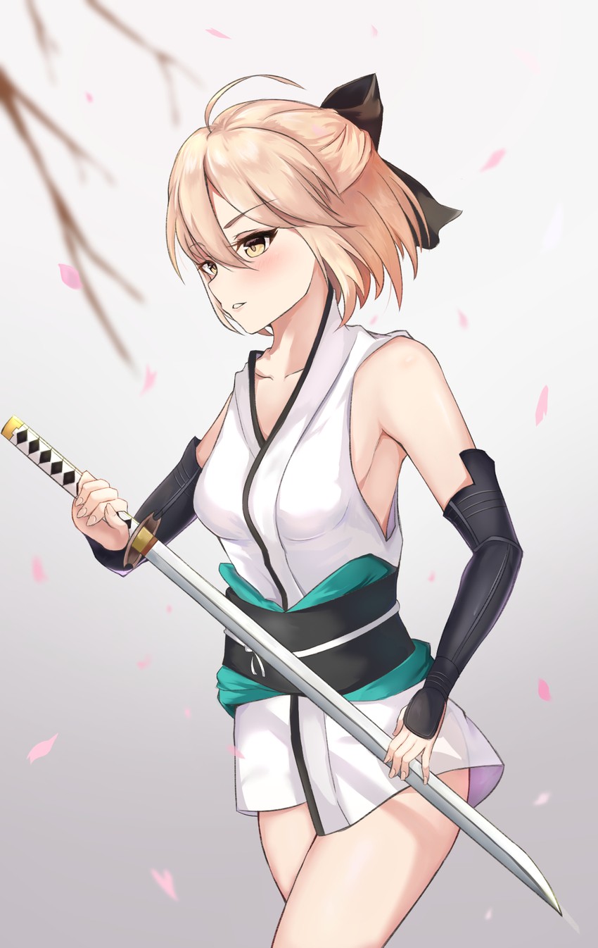 okita souji (fate and 2 more) drawn by dndeh317