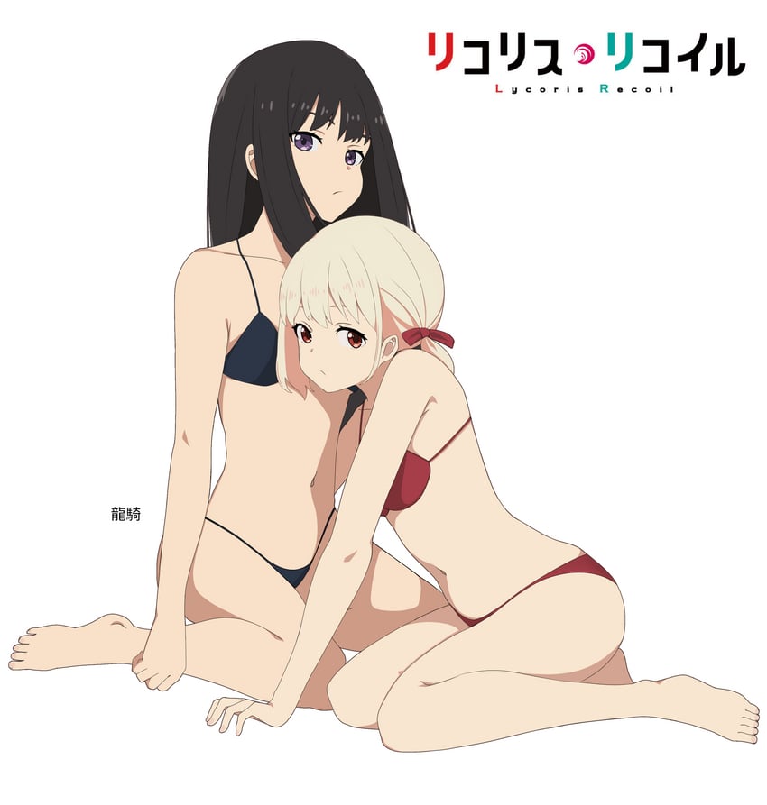 nishikigi chisato and inoue takina (lycoris recoil) drawn by ryuuki_(artist)