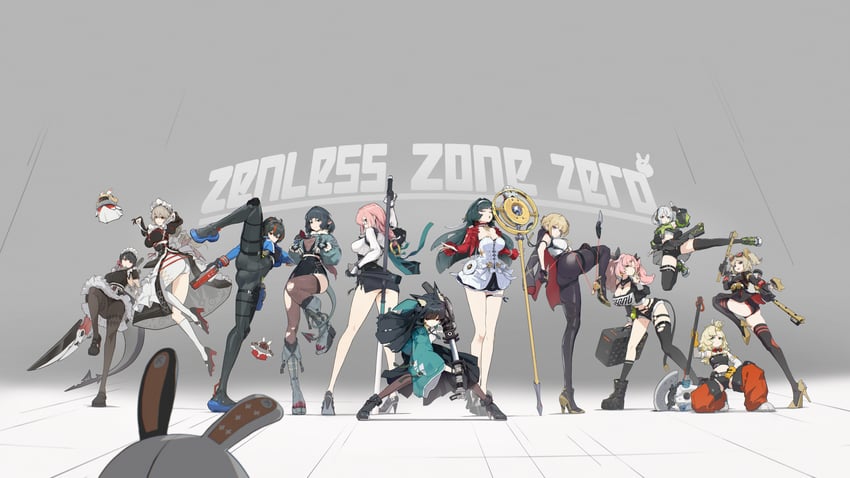 ellen joe, hoshimi miyabi, jane doe, nicole demara, tsukishiro yanagi, and 9 more (zenless zone zero) drawn by rimeye