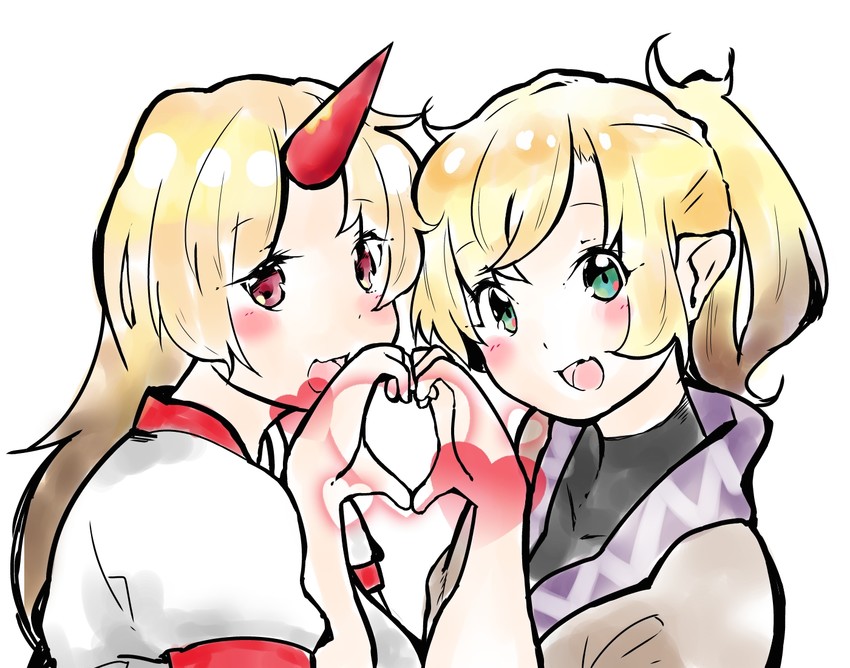 mizuhashi parsee and hoshiguma yuugi (touhou) drawn by koma_kitsune_(kururito)