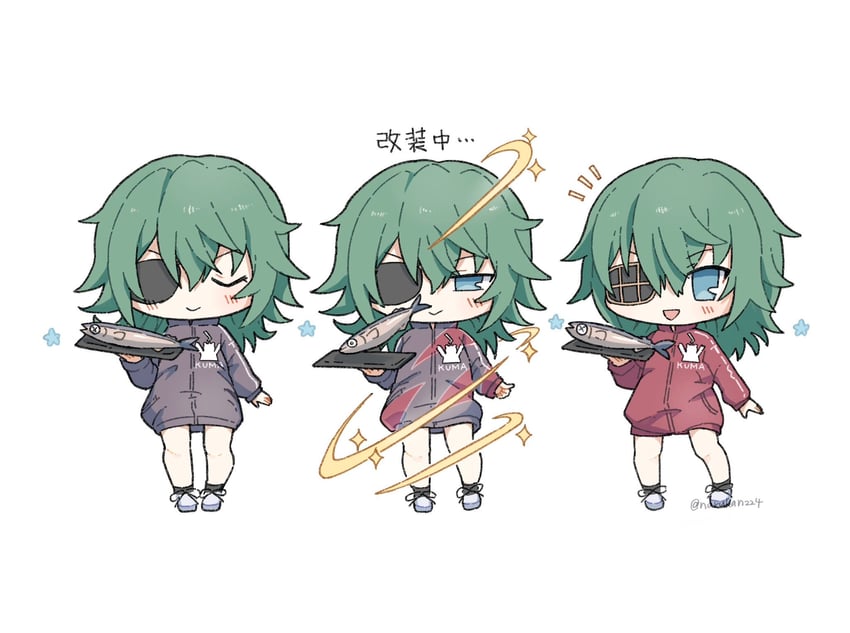 kiso and kiso kai ni (kantai collection) drawn by narukan