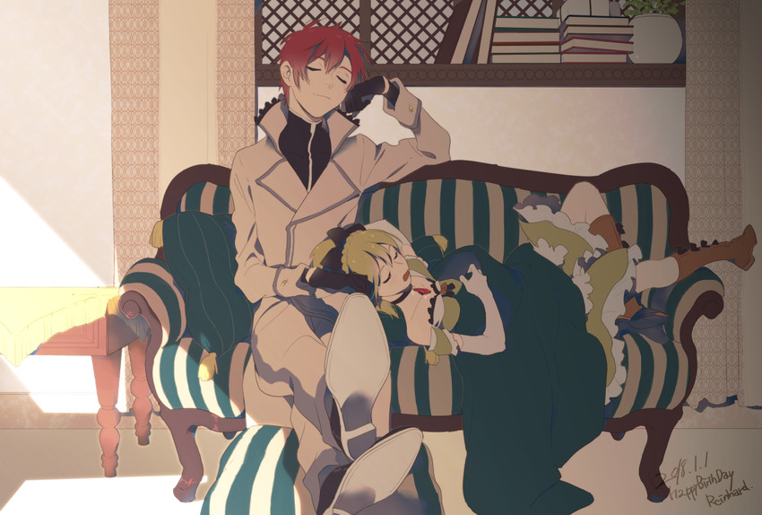felt and reinhard van astrea (re:zero kara hajimeru isekai seikatsu) drawn by sogekishu_(sni8er)