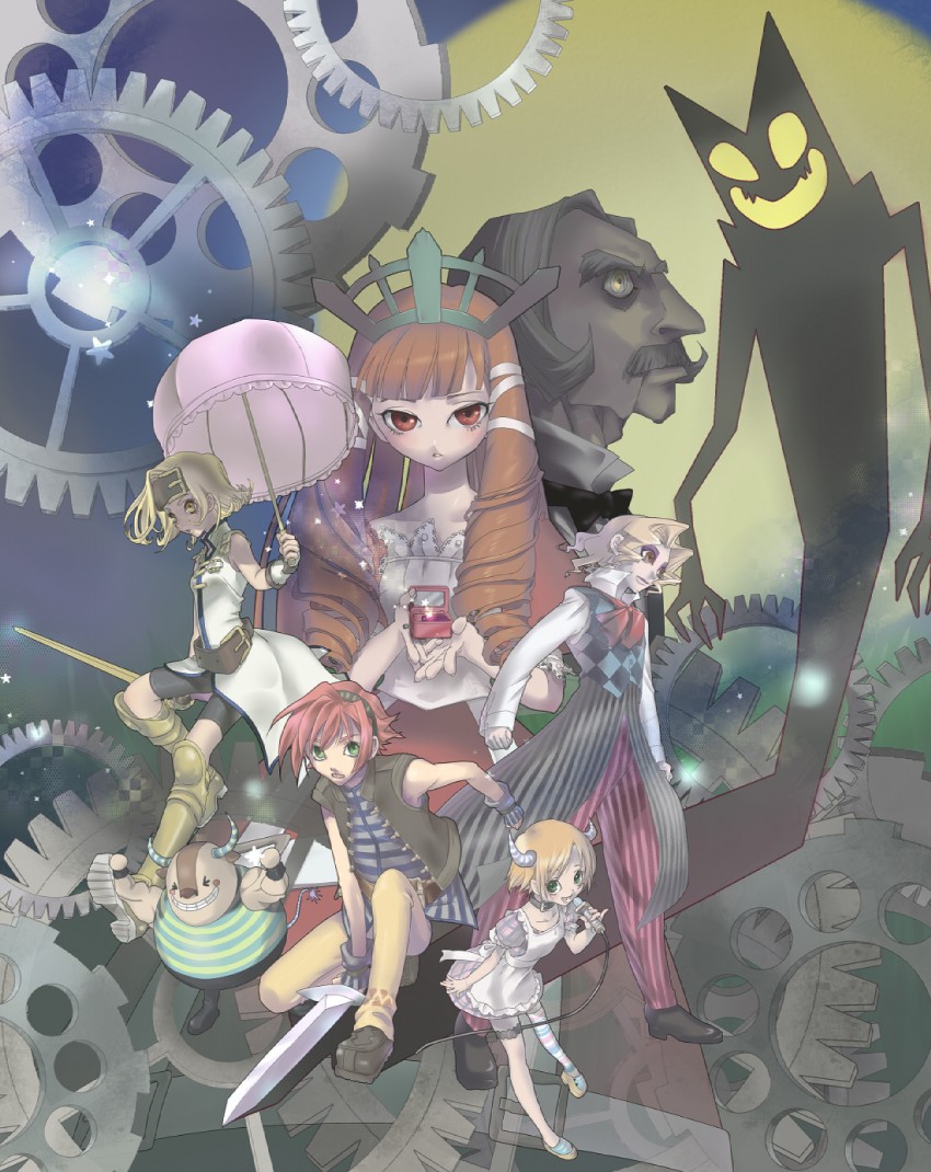 lord stanley hihat trinidad xiv, princess marlene, ruka, rosalyn, linda, and 3 more (boku to maou) drawn by jorotama