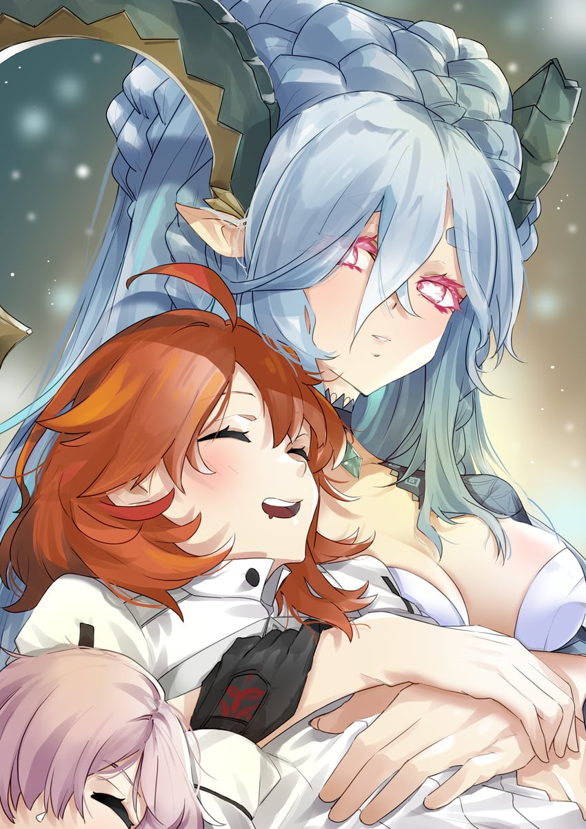 mash kyrielight, fujimaru ritsuka, and tiamat (fate and 1 more) drawn by yt_(63641217)