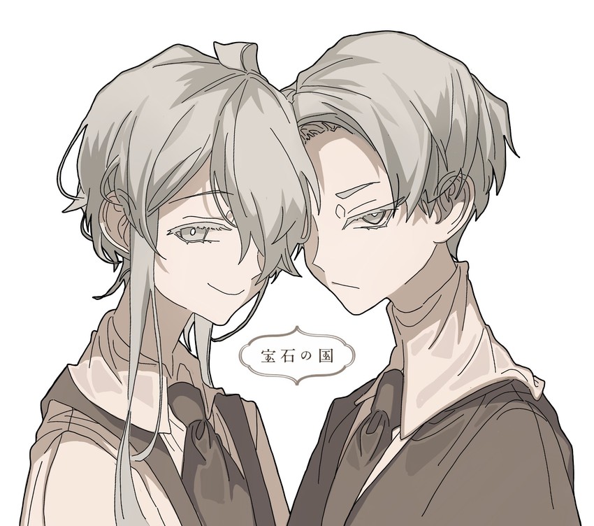 cairngorm and ghost quartz (houseki no kuni) drawn by sinhyeongman