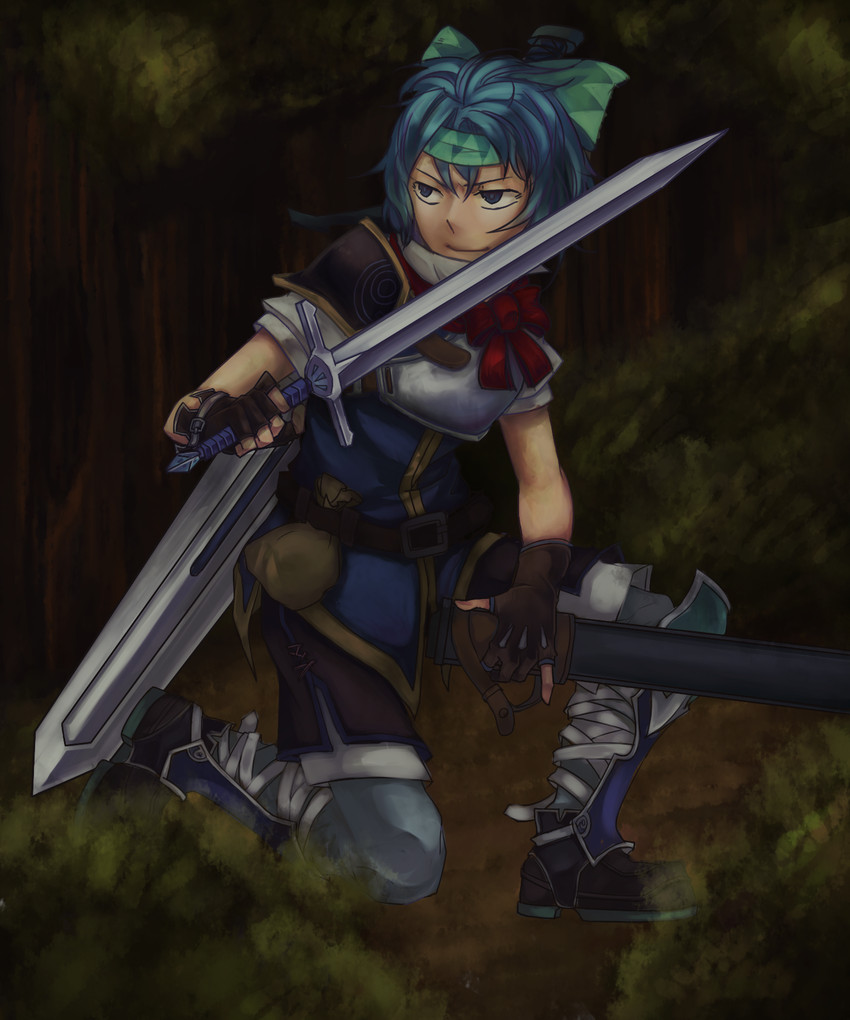 cirno and ike (touhou and 3 more) drawn by vento