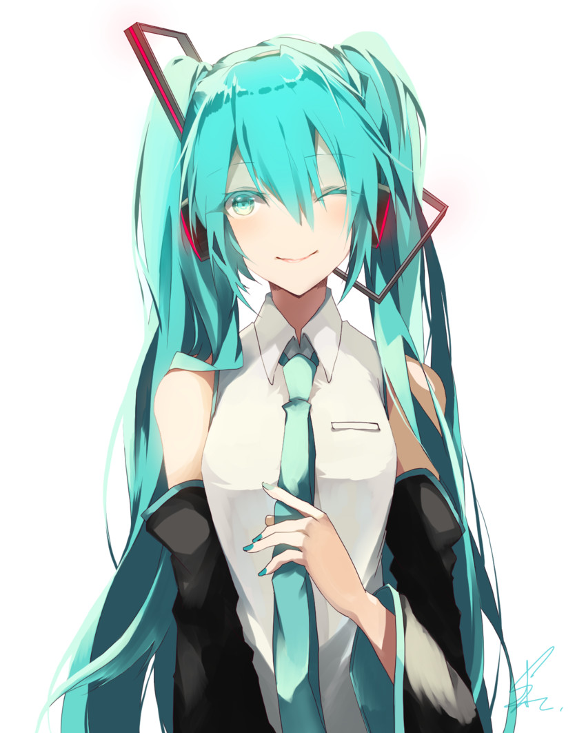 hatsune miku (vocaloid) drawn by saihate_(d3)