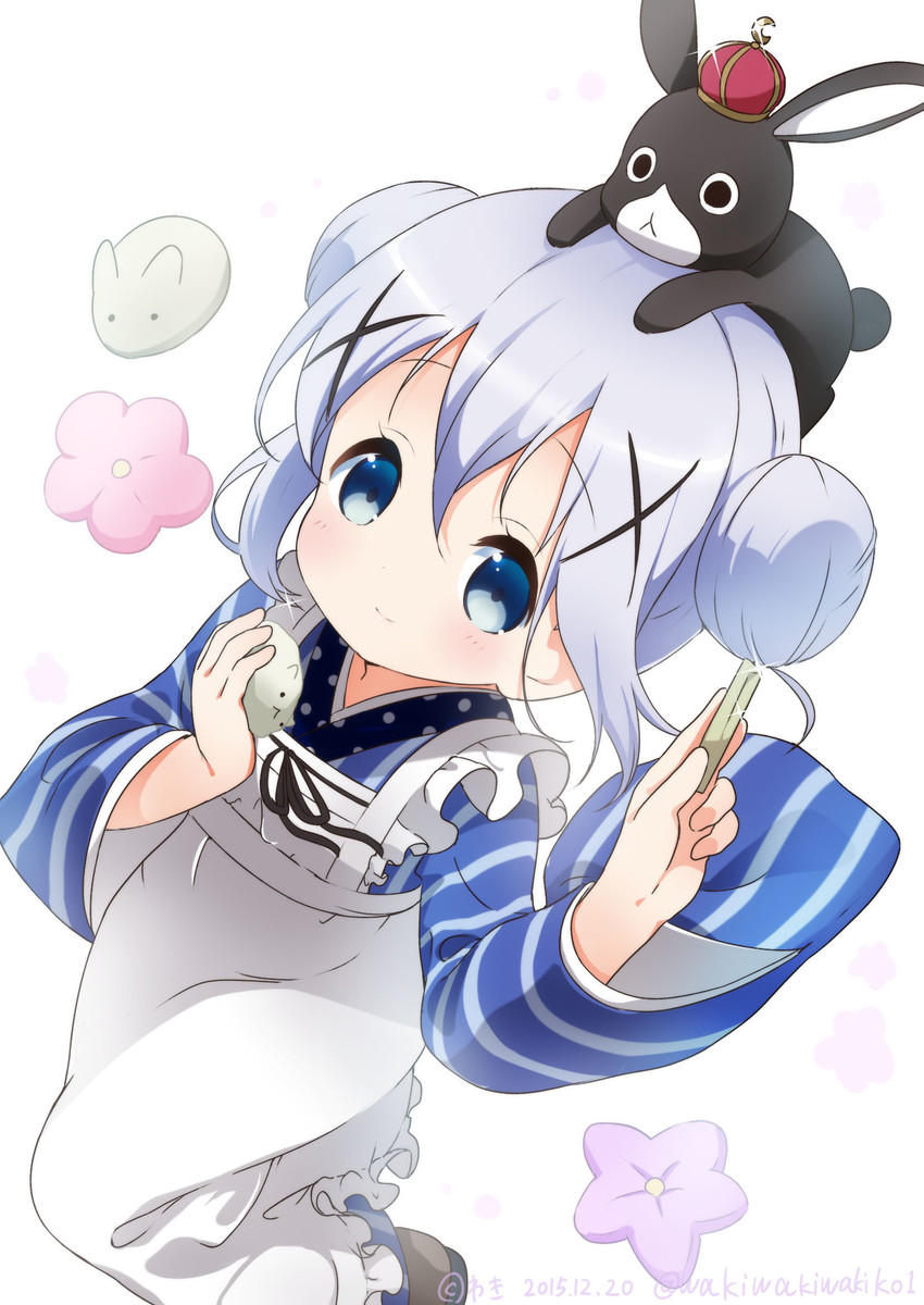 kafuu chino and anko (gochuumon wa usagi desu ka?) drawn by neki_(wakiko)