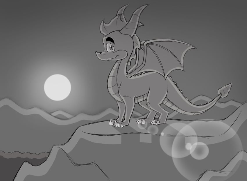 spyro the dragon (spyro) drawn by kinggargantuas