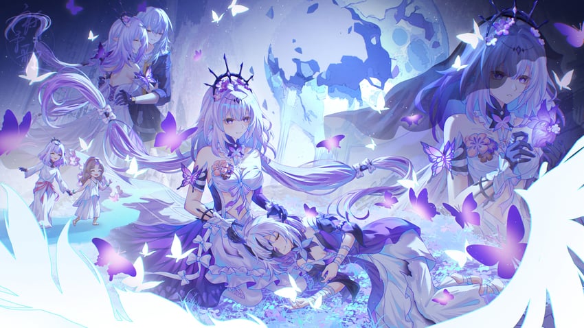 trailblazer, stelle, castorice, and polyxia (honkai and 1 more) drawn by aqinorz