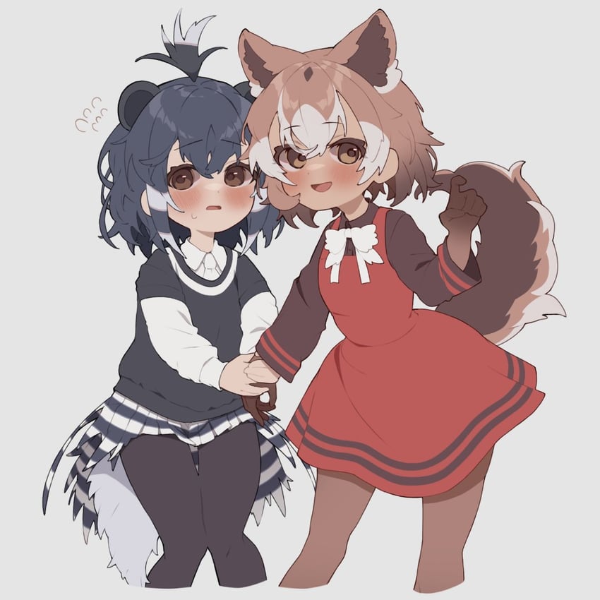 crested porcupine and new guinea highland wild dog (kemono friends) drawn by masaratta